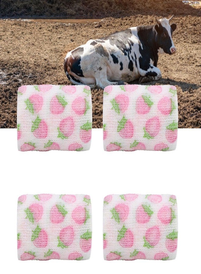 CHEOTIME Self Adhesive Bandage Wrap, 4 Rolls 3 Inch Nonwoven Athletic Tape Elastic Vet Wrap Bandage for Dogs, Horses, Pets, Elastic Cohesive Bandages for Wrist, Ankle Sprains and Swelling - Image 4